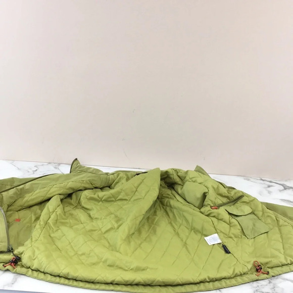 Lands End Green Winter Jacket Womens Medium 10-12 Zip Up - Picture 12 of 16